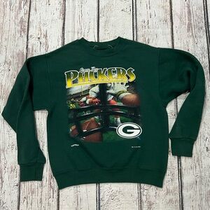Vintage 90s Green Bay Packers 1990s NFL Football Crewneck Sports Sweatshirt